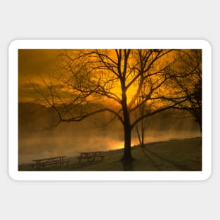 Golden Sunrise Lake Nockamixon Sticker